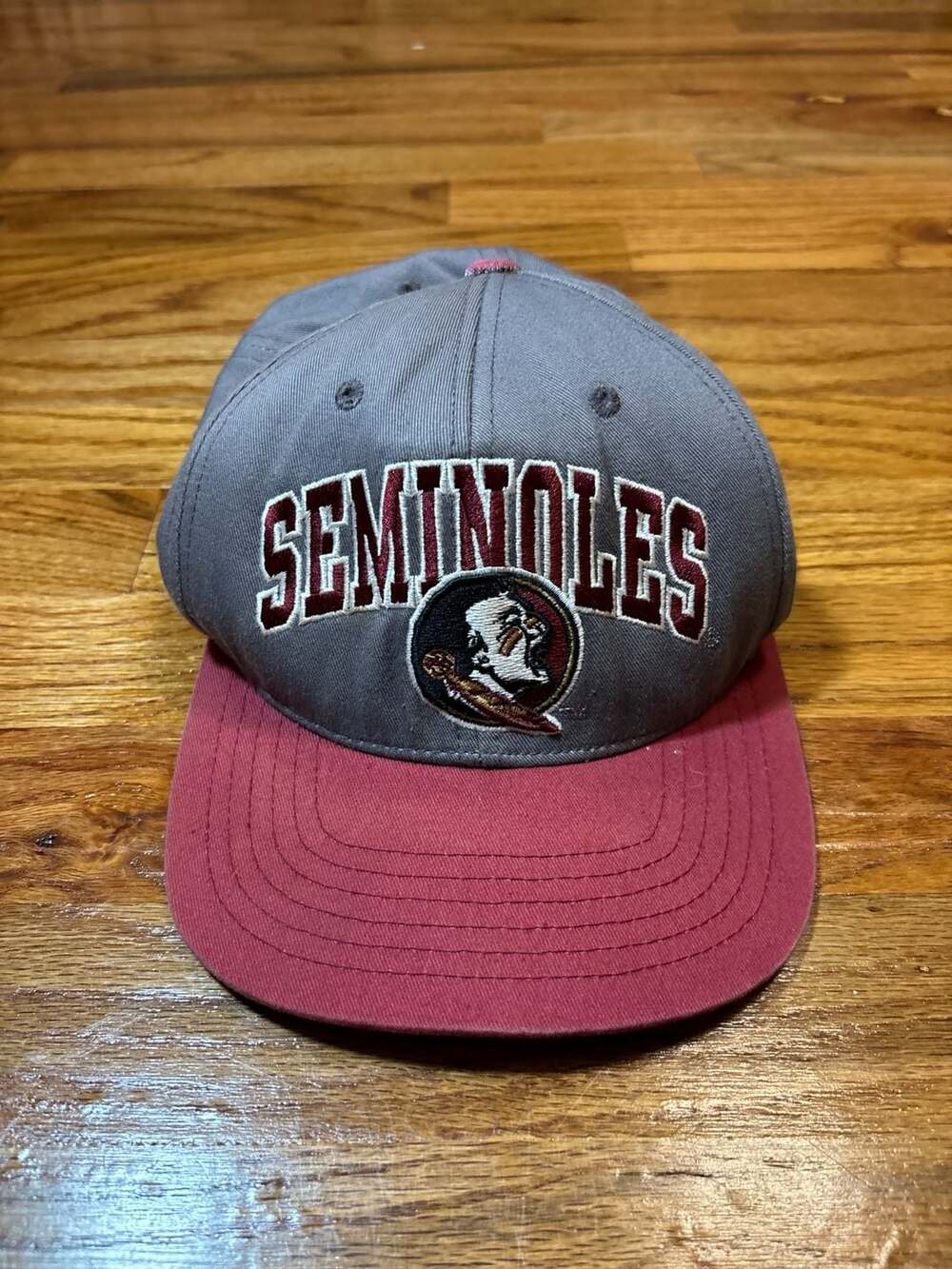 Florida State Seminoles Captivating Headwear Snapback Hat Cap Grey Maroon